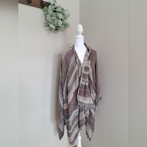 FREE People striped the big trail poncho size XS